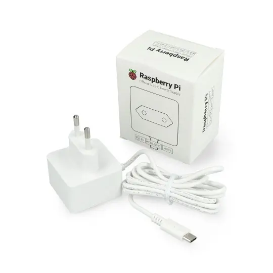 Tylko do końca tygodnia Zasilacz USB C 5,1V / 3A do Raspberry Pi 4 oryginalny - biały
